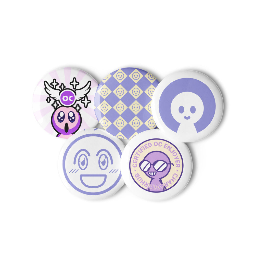 Set of CharacterHub Pin Buttons