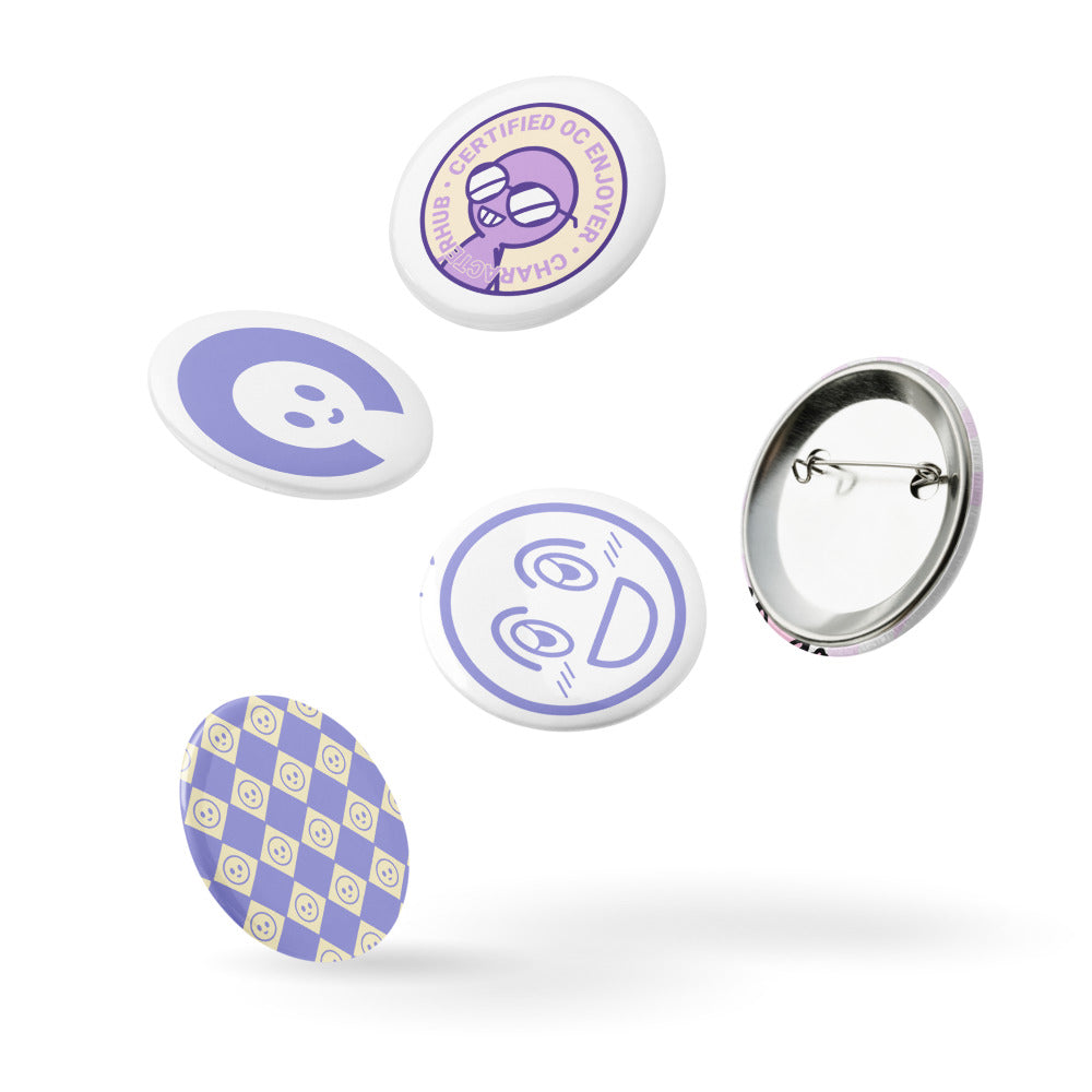 Set of CharacterHub Pin Buttons